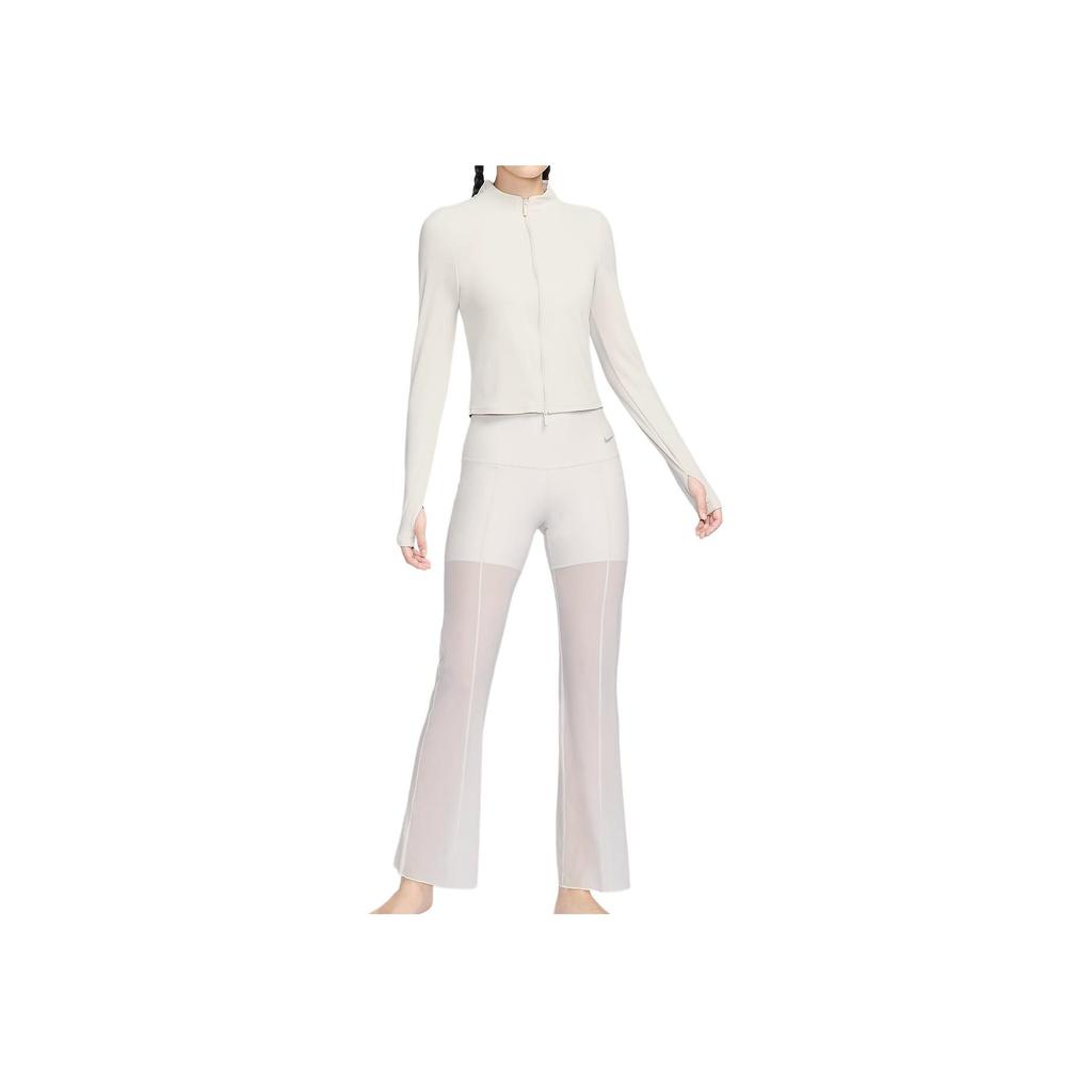 Nike Zenvy Dri-Fit Solid Quick-Dry High-Waisted Lightweight Casual Pants Women Bottoms Light-Brown FV7895-104