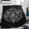 1PC D&D Dungeon and Dragons Print Flannel Blanket, High quality All Seasons, Home Decor, Warmth and Comfort, Perfect for Christmas Gifts