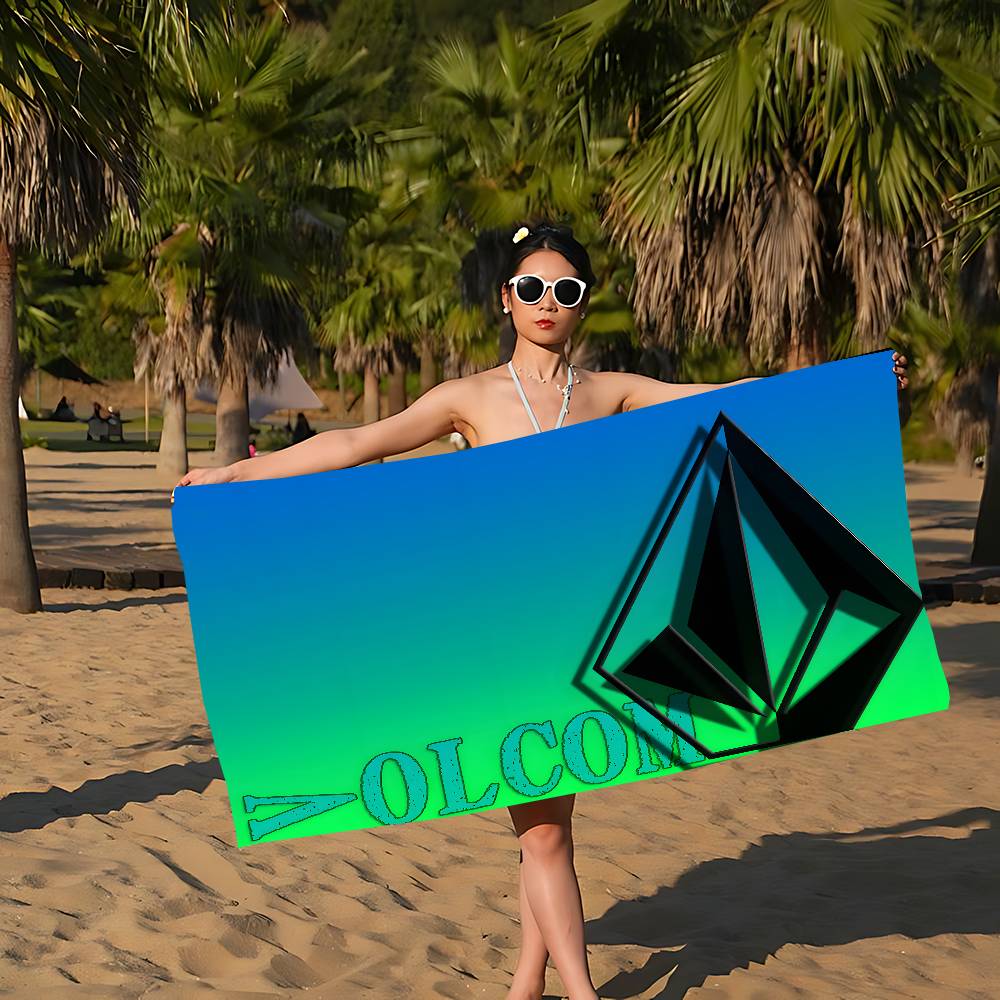 Nowoczesny Ręcznik Plażowy Volcom z Mikrofibry z Nadrukiem w Kształcie Diamentu Wspinaczka Górska Joga Plaża Pływanie Bieganie Chłonny Miękki Ręcznik