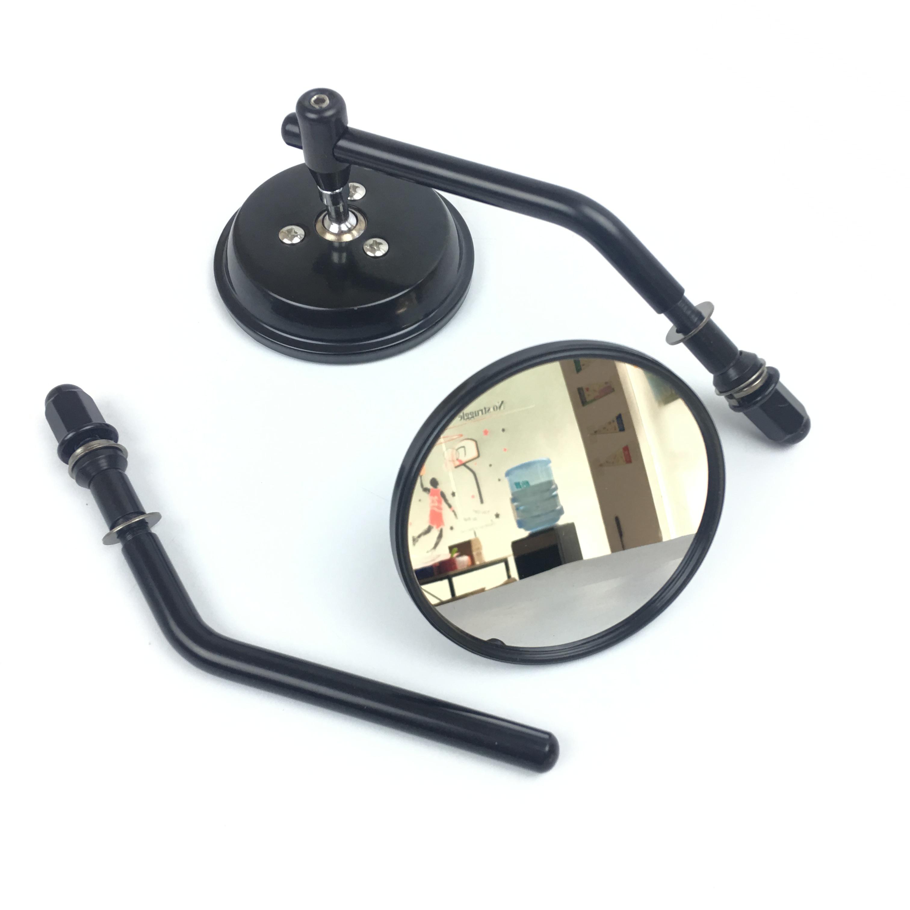 

Для Harley Dyna Bobber Chopper Old School 1982-2018 черные/хромированные мотоциклетные зеркала 8 мм с коротким стержнем 3 дюйма, круглые, заднего вида чёрный