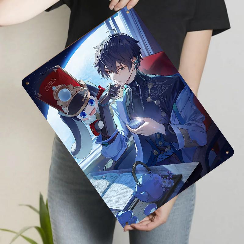 

Anime Character Metal Iron Painting Creative Home Decor Living Room Bedroom Wall Art Ornament 7.9x11.8In(20x30cm)