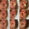Holiday Wind Starfish Shell C-Shaped Earrings Simple Metal Flower Moon Earrings