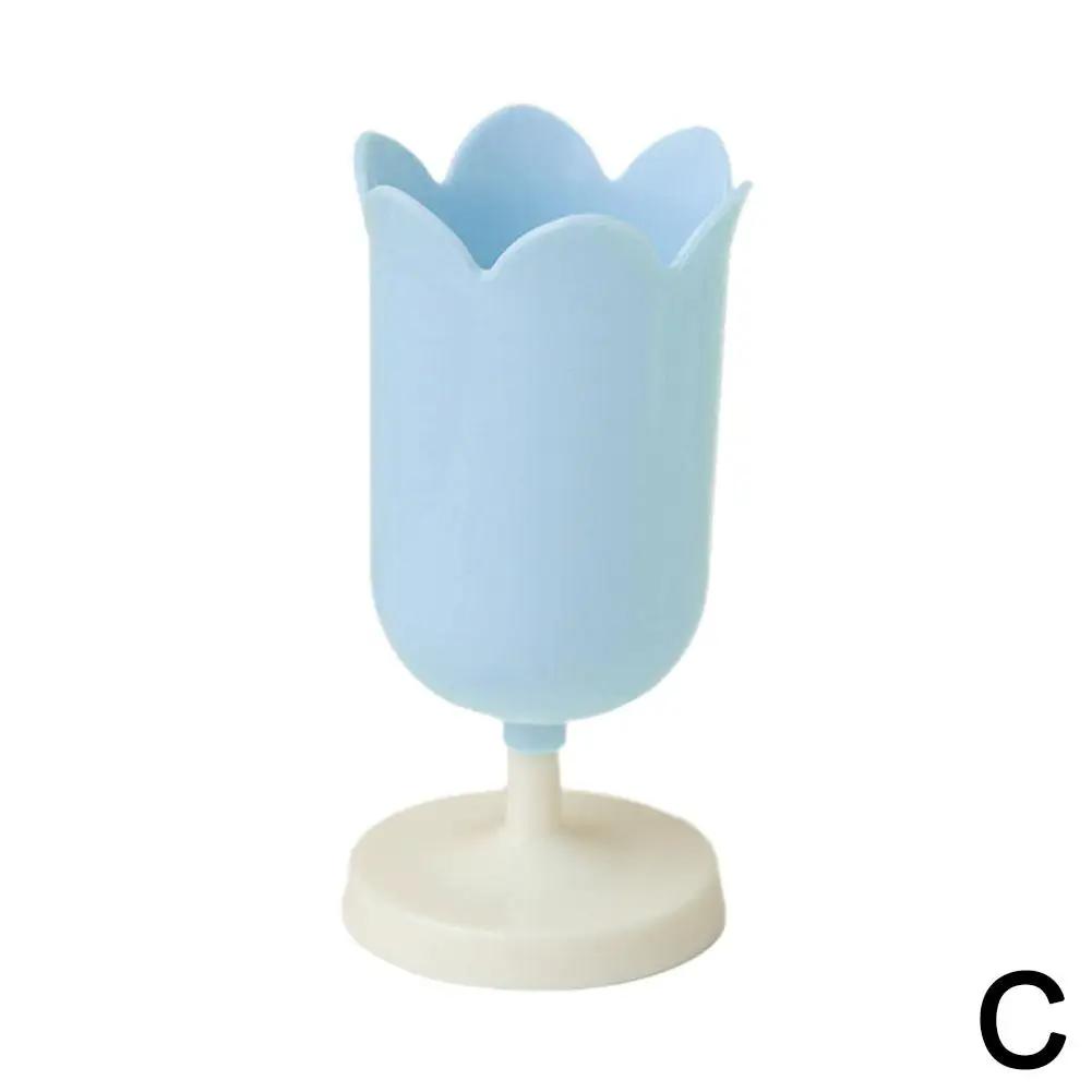 Tulip Flower Pen Holder Storage Bucket Petal Girl Pen Flower Decor Brush Bucket Prop Vintage Photography Makeup Holder Stor Y8E3