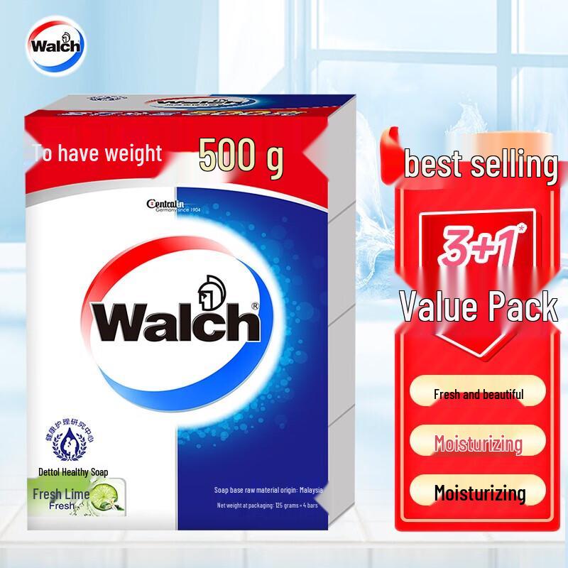 Walch Healthy Soap Fresh Lime 125g x 4-Pack