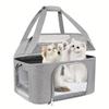 Portable Cat Carrier Bag for Outings Detachable, Breathable Large Cat Carrier Foldable High-Capacity Cat and Dog Pet Carrier