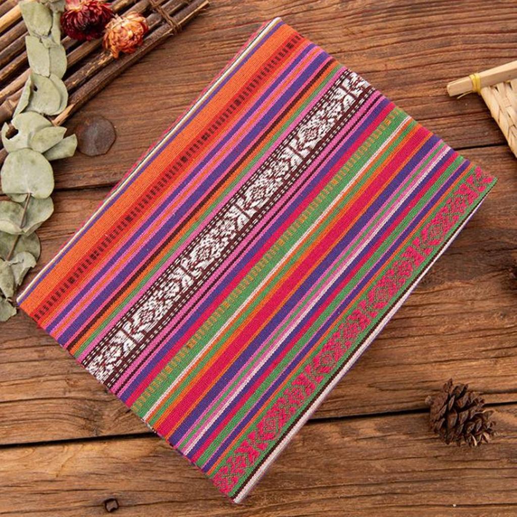 moonfarm 10 Ethnic Pattern Cotton and for 2m x 150cm Fabric, Linen, Crafts, Approx. Wide, Pre-Cut (Stripe I)