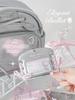Ballet Ribbon Photocard Holder Kpop Silver PU Idol Photo Display Protector Sleeves Credit ID Cards Case Bag Keychain Pendant