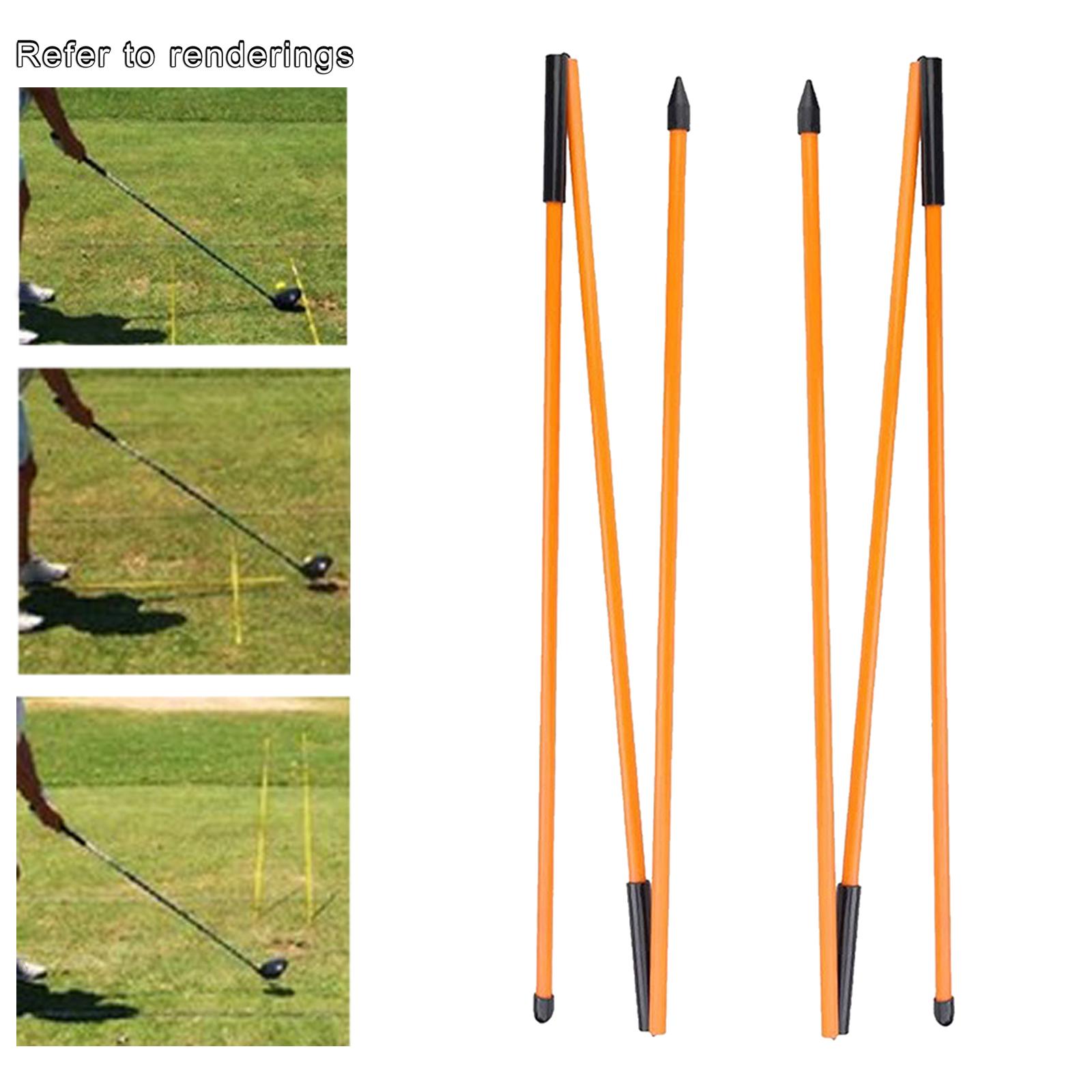 2pcs Golf Alignment Rods Training Sticks Aids for Aiming Trainer