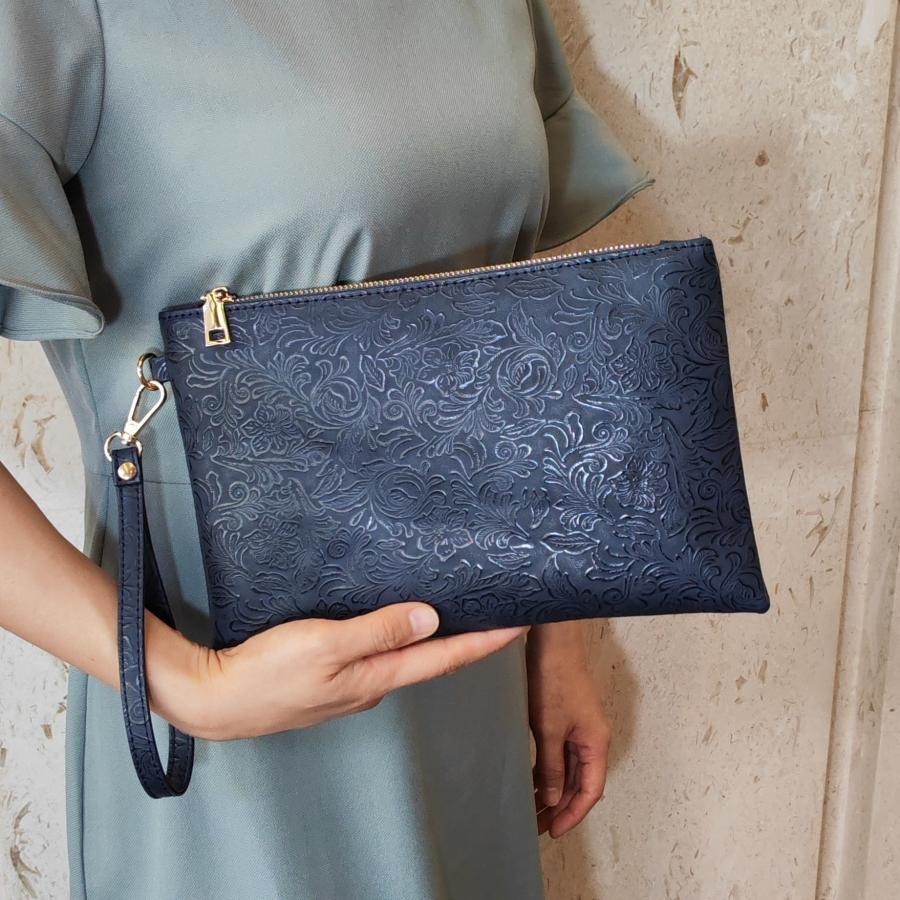 Vintagereliëfpatroon dames Clutches telefoon envelop clutch portemonnee PU leer Dames Handtas portemonnee bolsa feminina