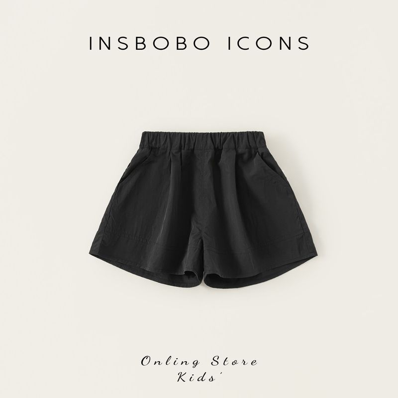 Insbobo Children s Pants 2026 New Model Boys  Shorts Early Summer Outfit Girls  Casual Pants Baby Summer Thin Clothing Black 90