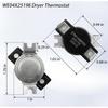For GE Dryer Thermostat Replacement WE04X25198 Compatible with Models GTD65EBPL1DG GTD65EBSJ0WS Temperature Regulation Component