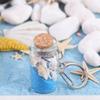 Conch Drifting Bottle Keyring with Cork Beach Style Keychain  Fun Decorative