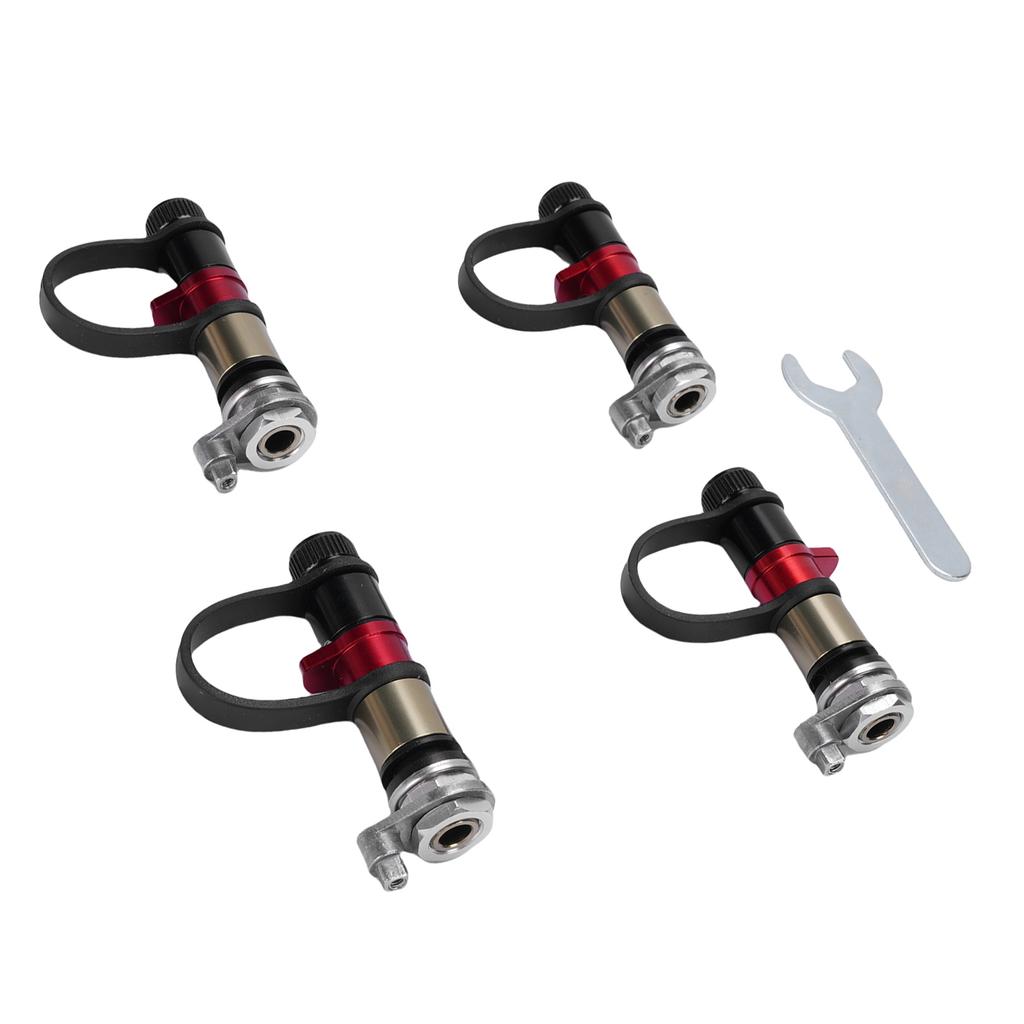 4 Pcs Tire Deflator Valve Kit Auto Stop Quick Deflation Supports Pressure Sensor Installation Tire