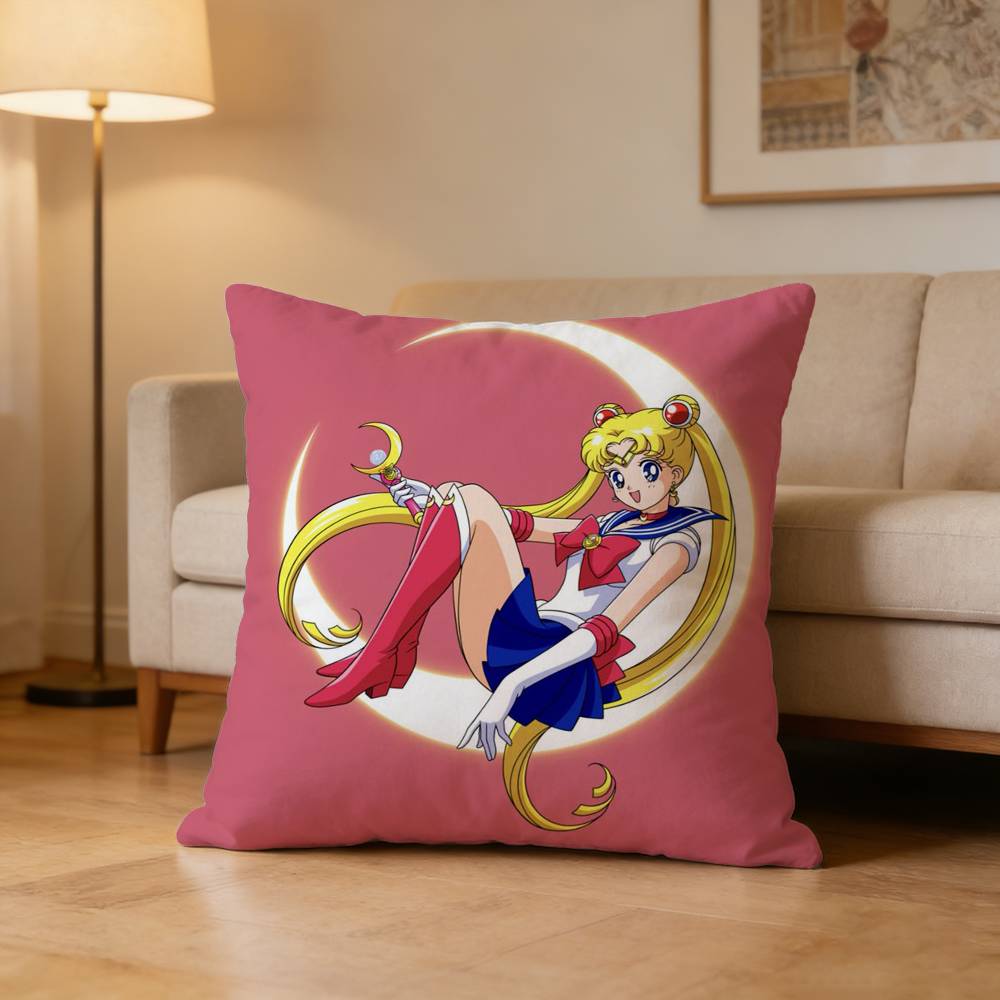 Cute Usagi Tsukino  Sailor Moon Pillow Case Pattern Printed Pillowcase For Living Room Sofa Cushion Cover