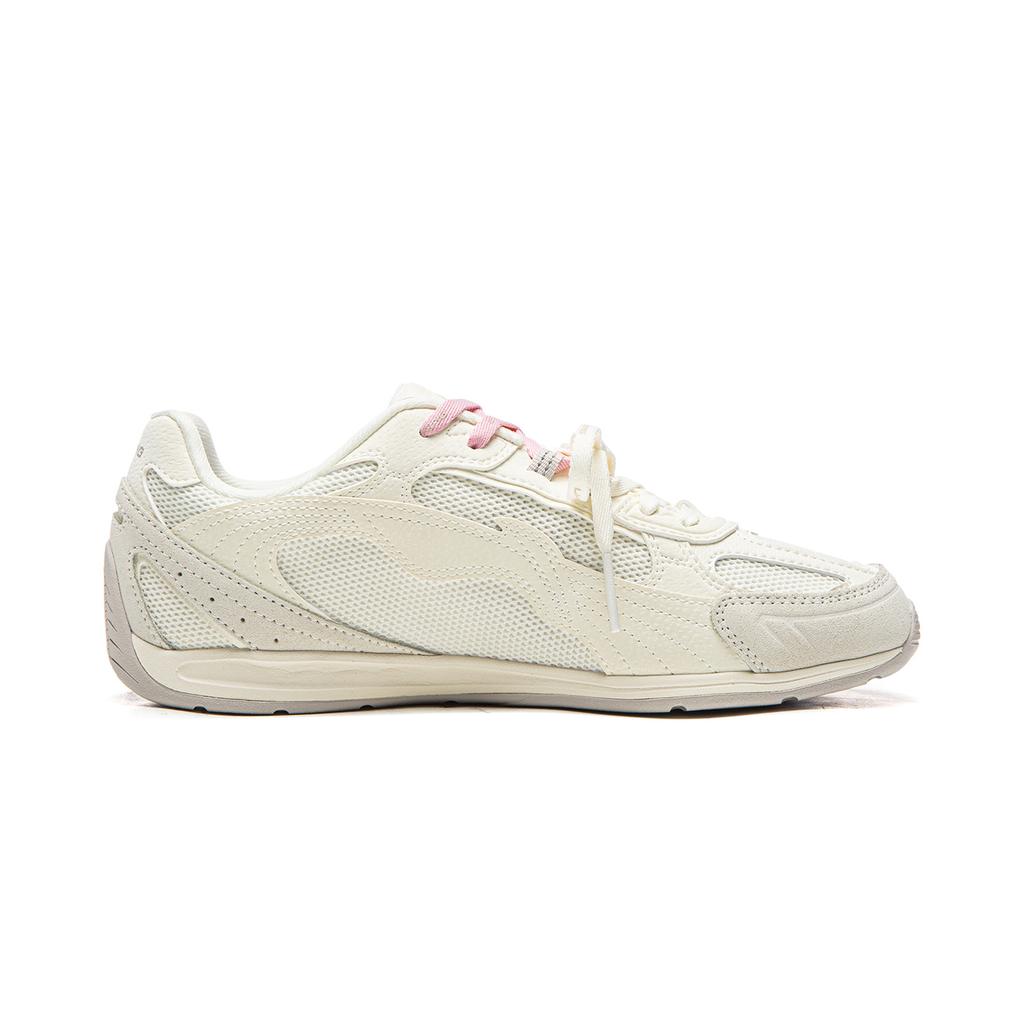 Li Ning Classic Thin Sole Retro Fashionable Comfortable Lightweight Soft Elastic Non-Slip Wear-Resistant Casual Shoes Women sneaker AGLW196-1