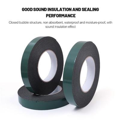 10M/Roll Green Film Black Double Sided Tape Strong Self Adhesive Multifunctional PE Foam Tape Sponge Strip 10/20mm Width