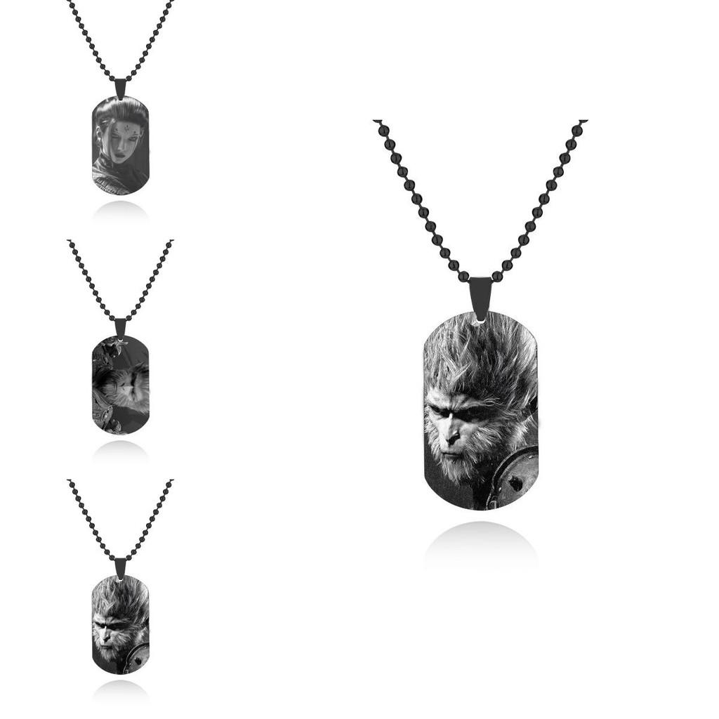 Stunning Black Myth Wukong Necklace Keychain Pendant With Durable Stainless Steel Design