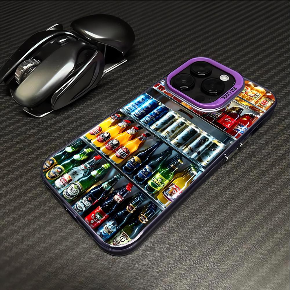 Super Cool Beer Freezer Phone Case for iPhone 16 16e Pro Max 15 14 13 12 11 Fashionable Phone Shock Absorber Cover