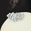 Irregular Alloy Pleated Brooch Woven Shirt Collar Accessory