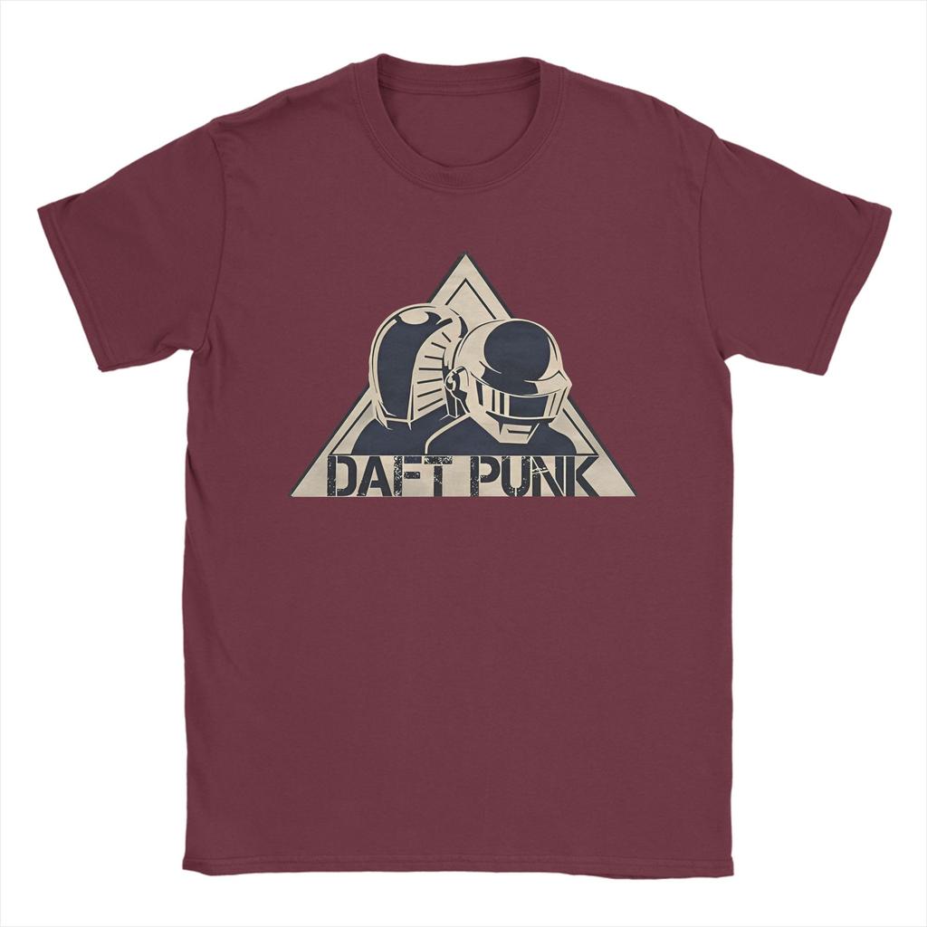 Mens Daft Punk Electronic Band T Shirts  Cotton Tops Novelty Short Sleeve O Neck Tee Shirt Gift TShirts
