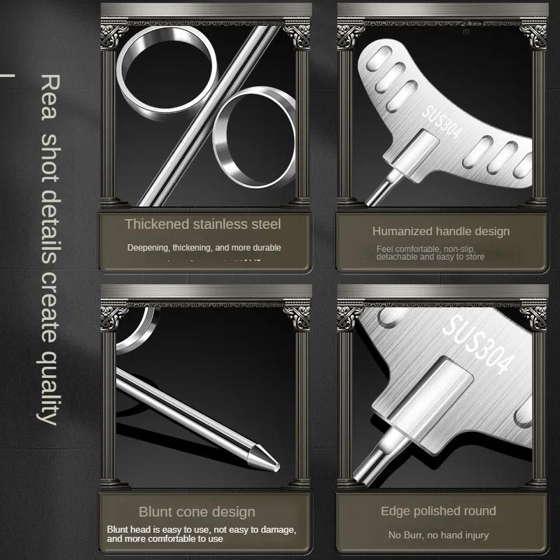 304 Stainless Steel Vegetable Spiral Knife Carving Tool Restaurant Cucumber Salad Chopper Manual Spiral Slicer