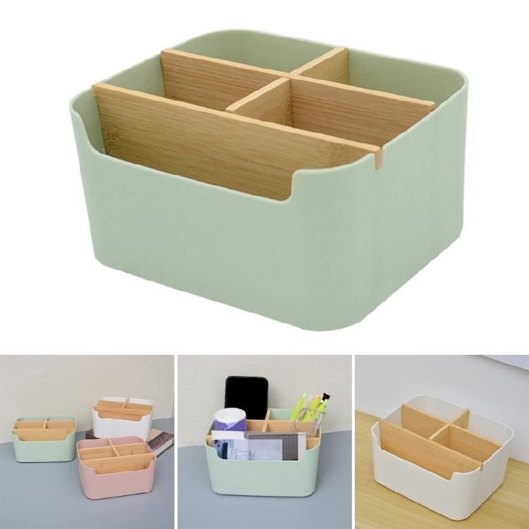 Space Saving Wood Pen Holder Storage Case Remote Storage Holder