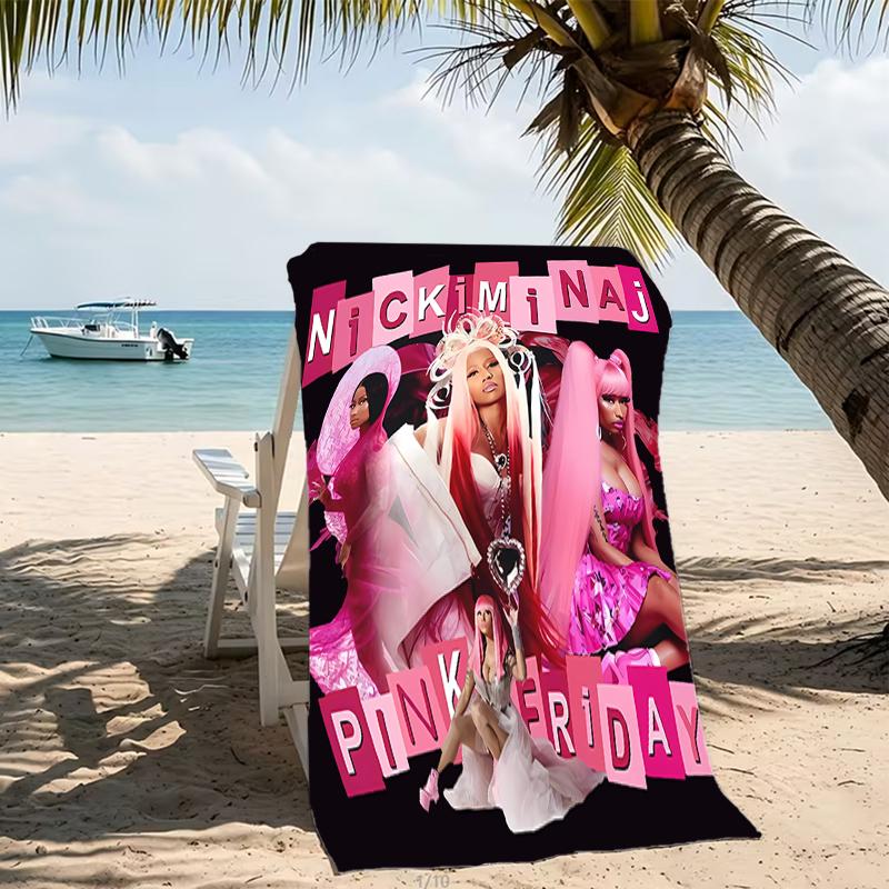 Beach Towel with Nicki Minaj Pattern - Soft,absorbent,machine Washable Lightweight&Modern,swimming,Travel Essentials