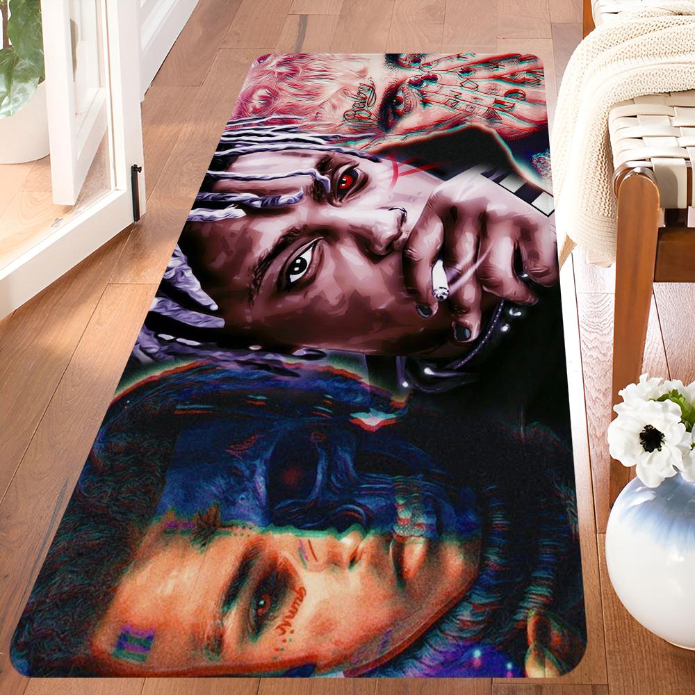 Rapper Lil P-Peep Fußmatte Rechteckig Rutschfest Zuhause Weich Badematte Vordertür Innen Außen Matte Hoteldekor Matte