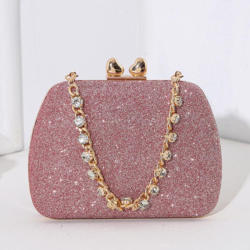 Luxury Square Rhinestones Evening Bags For Women Chain Shoulder Crossbody Bags Ladies Party Wedding Clutch