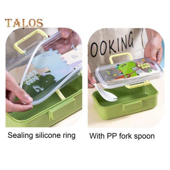 700ML Kids Bento Lunch Box Leak-proof Snack Box Cartoon BPA-Free Easy Carry Children Meal Prep Container with for School And Outdoor Adventures