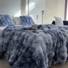 Faux Rabbit Fur Bubble Plush Cushion Cover Soft Fluffy Skin Friendly Decorative Square Rectangular Pillow Case for Sofa Couch Bedroom Home Decor