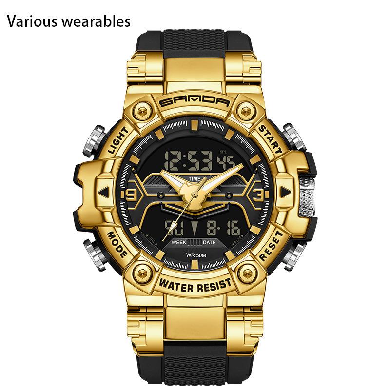 

Новые электронные часы, многофункциональные, модные, трендовые, мужские часы, крутые, светящиеся в темноте, водонепроницаемые, противоударные, будильник, мужские часы