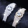 Women Buckle Bracelet Bangle with Opening Closing Design Sparkling Cubic