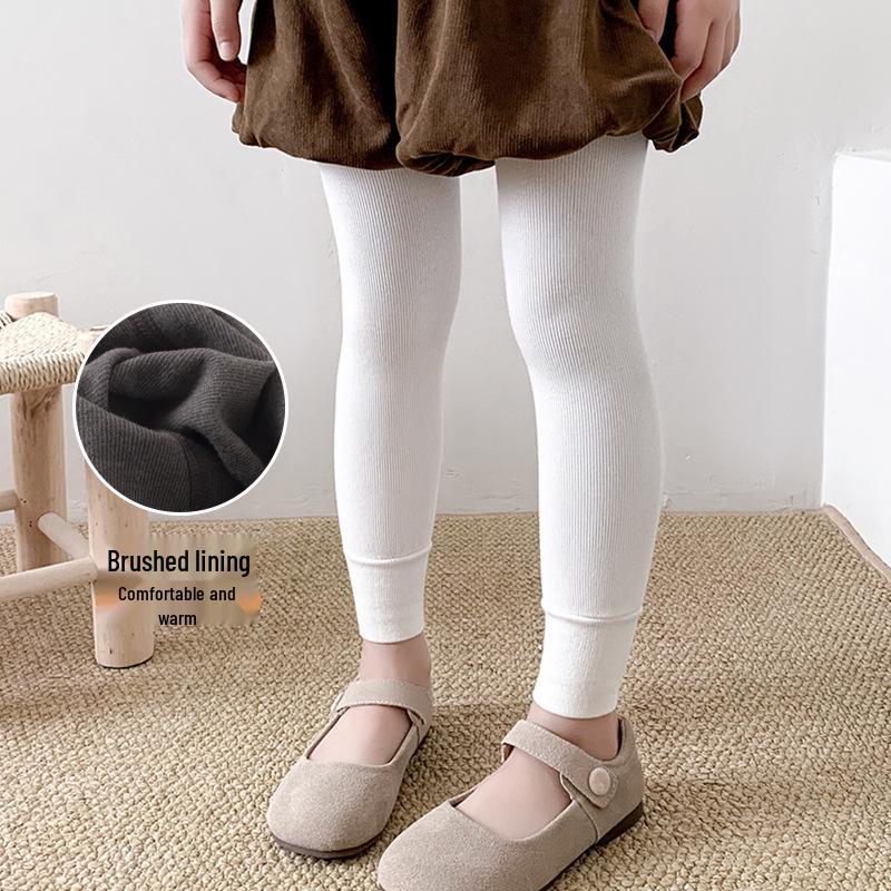 Fleece-lined Kids' Pantyhose & Leggings, Non-slip Dance Socks, and Bodysuits for Spring & Autumn.