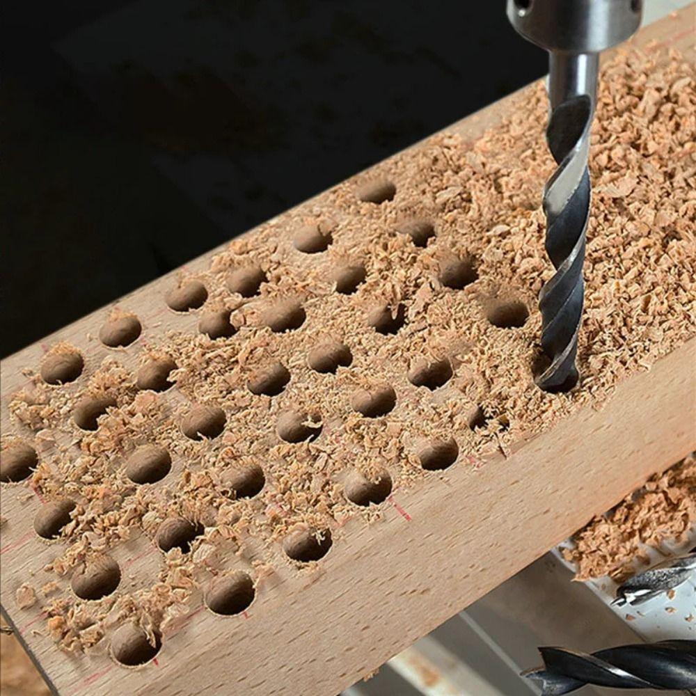 5PCS 4/5/6/8/10mm Three-pointed Woodworking Drill 1/4" Hex Shank Twist Dril Bit Wood Hole Opener