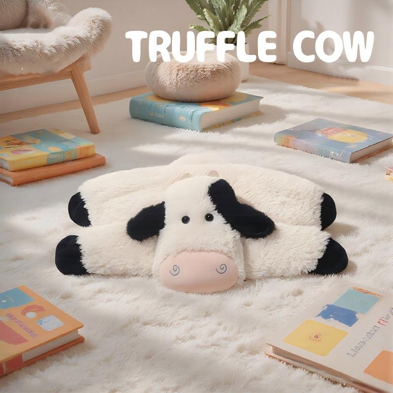 

Super Soft Cute Cow Plush Toy Ultra-Soft Cow Plush Pillow Cushion Stuffed Animal Cow Doll Home Decor Birthday Gift Getaway 28cm