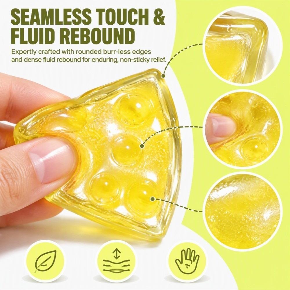 Super Soft Cheese Squishy Toy Transparent Fidgets Toys Funny Cheese Squeeze Toy Kids Gifts