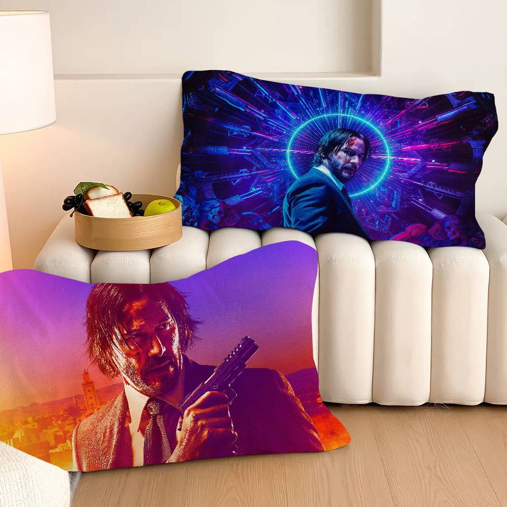 Action Movie J-John Wick Pillow Towel Pillowcase for Hair and Skin, Standard Size Set of Super Soft Pillow Case