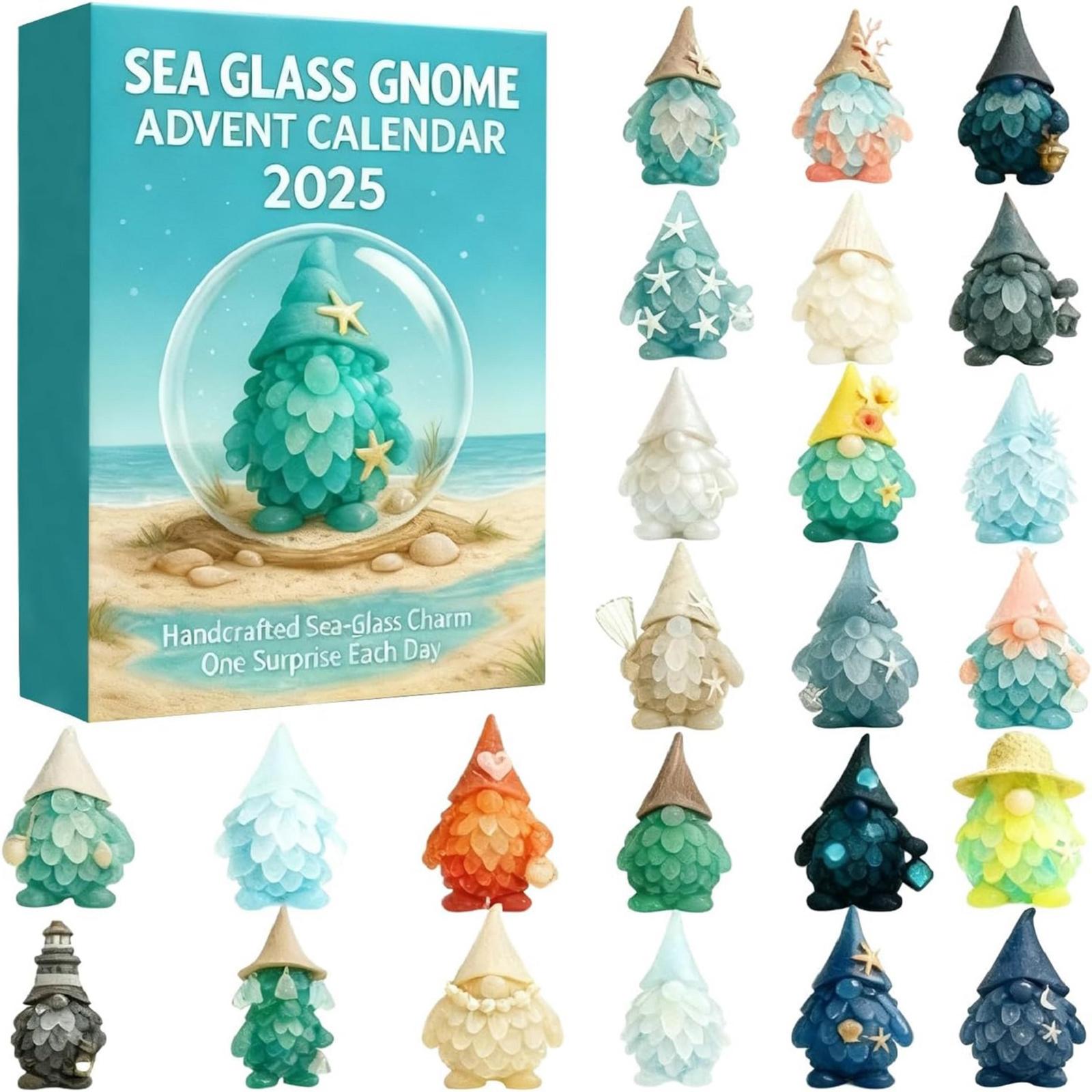 

2025 Xmas Countdown Calendar 24 Days 2D Gnome Ornaments Surprise Box Acrylic Christmas Dwarf Advent Calendar for Home Decor