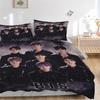 Beyond The Scene BTS Army Reißverschluss Bettwäscheset Bettbezug Geschenk für Schlafzimmer, Enthält 1 Bettbezug und 2 Kissenbezüge, Ohne FüllungB466