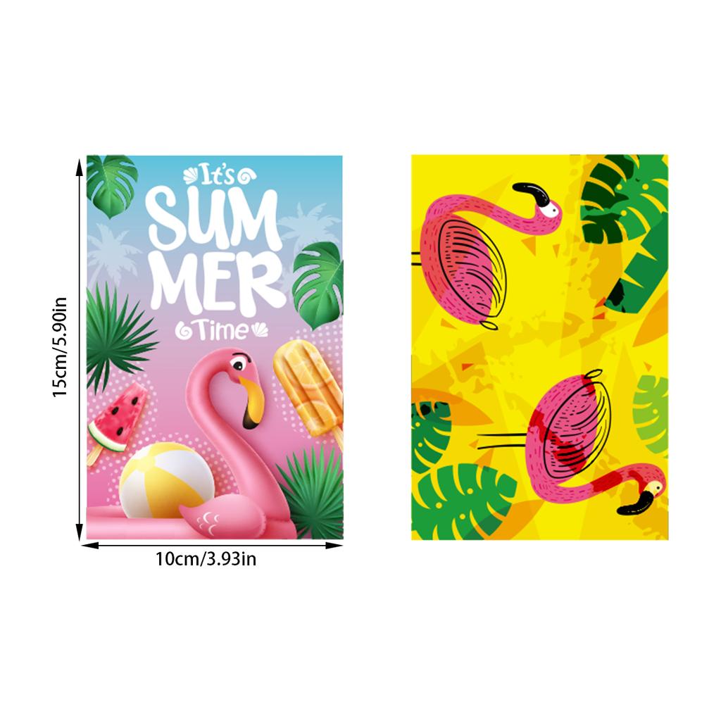 12pcs Hawaiian Luau Hello Summer Flamingo paper Invitations card Aloha theme Tropical Summer Beach Birthday party decoration