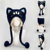 New Plush Winter Hat Gamer Cute Cat Ear Cap Kawaii Ski Hat with Animal Ears Game Character Beanie for Cosplay & Warmth