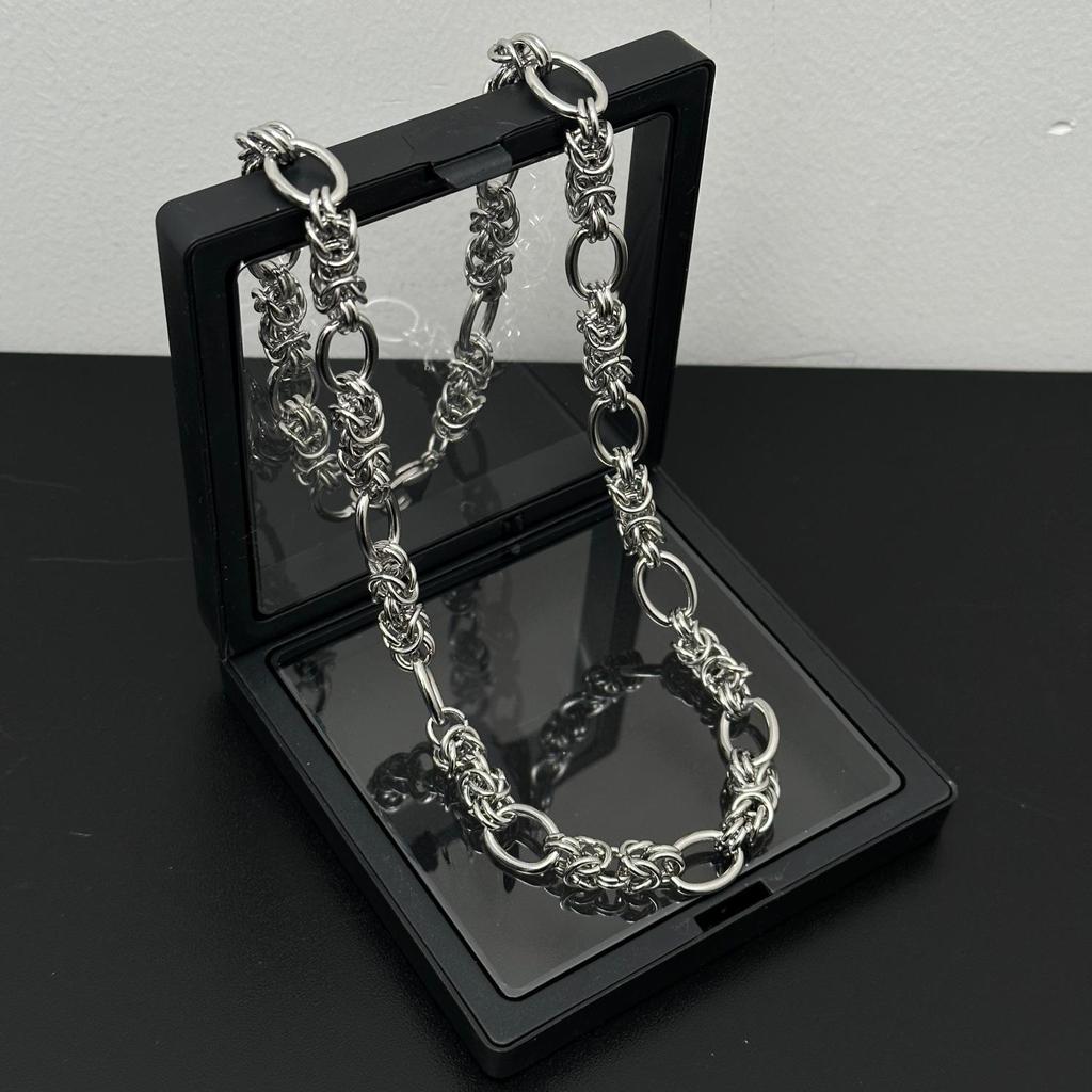 Unisex Trendy Hip-Hop Layered Titanium Steel Chain Necklace