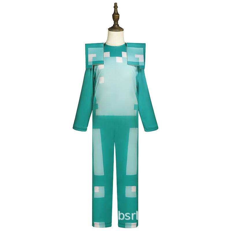 My World Minecraft Diamond Armor Cosplay Costume for Halloween