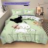 3pcs Playful Pochacco Printed Quilt Set - Includes 1 Quilt Cover and 2 Pillowcases, Machine Washable - Suitable for All Seasons.S057