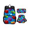 Bloons TD 6 round front bag backpack pencil case shoulder bag 3Pcs Set game printing kindergarten primary school boys and girls