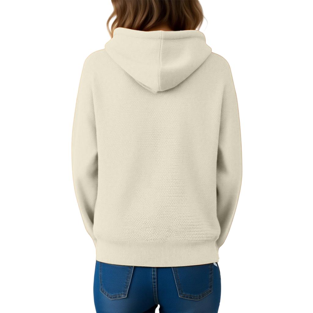 Fashionable Women's Knitted Sweater Lazy Loose Slim Hoodie Sweater