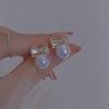 Luxury Imitation Pearl Zircon Bowknot Stud Earrings For Women Love Heart Crystal Flower Earring Girls Festival Wedding Jewelry
