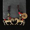 Brass Horse Pendant Chinese Cultural Symbolism For Keys Phone Bag Car Key Ring Decoration