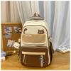Korean Version Ins New Highvalue Collegestyle Contrasting Backpack, Casual and Lightweight Largecapacity Backpack for Junior High School Students